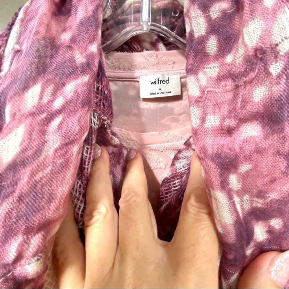 Wilfred DUSTY ROSE 🌹 burned out fabric boho blouse w prairie shabby chic vibe - Picture 4 of 10